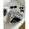 image:imageMakeMeChic Womens Summer Ruffle Micro Mini Shorts Low Rise Gingham Loose Fitting Y2K Bubble ShortsBlack and White