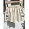 image:imageMakeMeChic Womens Summer Shorts Starfish High Elastic Waist Casual Beach ShortsWhite