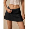 image:imageMakeMeChic Womens Summer Skirt Shorts Low Waisted Zip Back Wide Leg Split Hem Y2K SkortsBlack
