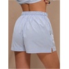 image:imageMakeMeChic Womens Summer Striped Shorts Drawstring High Waist Wide Leg Beach Shorts LoungewearBlue and White