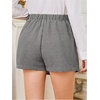image:imageMakeMeChic Womens Summer Wrap Dressy Shorts Business Casual Tie Plaid Mini Skirt Work Office Skort Wedding GuestBlack and White