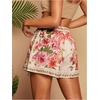 image:imageMakeMeChic Womens Tropical Vacation Shorts Drawstring High Waist Wide Leg Boho Summer ShortsTropical Pink