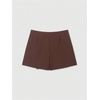 image:imageMakeMeChic Womens Wrap High Waist Shorts Chain Zip Side Y2K Summer SkortsBrown