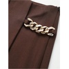 image:imageMakeMeChic Womens Wrap High Waist Shorts Chain Zip Side Y2K Summer SkortsBrown
