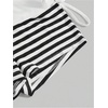 image:imageMakeMeChic Womens Y2K Gothic Striped Micro Shorts Grunge Low Rise Drawstring Mini ShortsWhite and Black