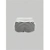 image:imageMakeMeChic Womens Y2K Gothic Striped Micro Shorts Grunge Low Rise Drawstring Mini ShortsWhite and Black