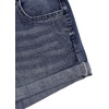 image:imageMakeMeChic Womens Y2K Summer Star Print Drop Low Rise Denim Shorts JeansDark Wash 1