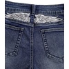 image:imageMakeMeChic Womens Y2K Summer Star Print Drop Low Rise Denim Shorts JeansDark Wash 1