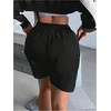 image:imageMakeMeChic Womens Y2k Elastic High Waist Track Shorts Pocket Workout Running ShortsBlack