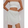 image:imageMakeMeChic Womens Y2k Polka Dots Mini Skirt Low Waist Wrap Ruffle A Line SkirtsApricot