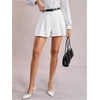 image:imageWomens Dressy Shorts Pleated Work Office Dressy Wide Leg Business ShortsWhite