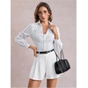 image:imageWomens Dressy Shorts Pleated Work Office Dressy Wide Leg Business ShortsWhite