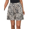 image:imageMAKEMECHIC Womens Summer Zebra Striped Shorts Drawstring High Waist Wide Leg ShortsMulticolor