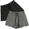 image:imageMakeMeChic Womens 2 Pack Striped Micro Mini Shorts Drawstring Summer Lounge ShortsMulticolor