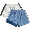 image:imageMakeMeChic Womens 2 Pack Striped Running Shorts Summer Track Workout Athletic ShortsPolka Dots White Blue
