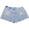 image:imageMakeMeChic Womens Cheetah Print Denim Shorts Star Pattern Low Waist Y2k Jean Mini ShortsBlue