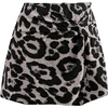 image:imageMakeMeChic Womens Cheetah Print Shorts Wrap Front Twist High Waist Zip Y2k Skorts ShortsGrey