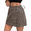 image:imageMakeMeChic Womens Denim Shorts Wrap Tie Wide Leg Summer Y2K Jean Skorts with PocketBrown