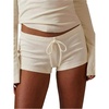 image:imageMakeMeChic Womens Striped Micro Shorts Low Rise Y2K Summer Cute Booty ShortsSolid Apricot