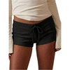 image:imageMakeMeChic Womens Striped Micro Shorts Low Rise Y2K Summer Cute Booty ShortsSolid Black