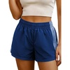 image:imageMakeMeChic Womens Striped Summer Shorts Workout Running Shorts Mini Micro Sweat Track Shorts Gym Athletic WearBlue