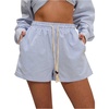 image:imageMakeMeChic Womens Summer Striped Shorts Drawstring High Waist Wide Leg Beach Shorts LoungewearBlue and White