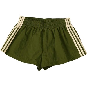 image:imageMakeMeChic Womens Striped Summer Shorts Workout Running Shorts Mini Micro Sweat Track Shorts Gym Athletic WearGreen and Beige