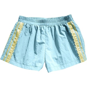 image:imageMakeMeChic Womens Striped Summer Shorts Workout Running Shorts Mini Micro Sweat Track Shorts Gym Athletic WearLace Blue and Yellow