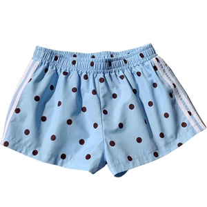 image:imageMakeMeChic Womens Striped Summer Shorts Workout Running Shorts Mini Micro Sweat Track Shorts Gym Athletic WearLight Blue Polka Dots