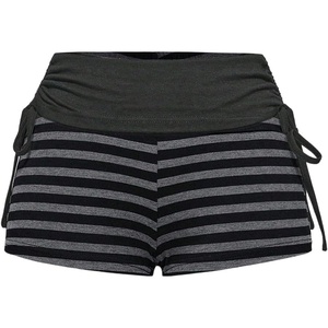 image:imageMakeMeChic Womens Y2K Gothic Striped Micro Shorts Grunge Low Rise Drawstring Mini ShortsBlack Striped