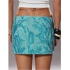 image:imageMAKEMECHIC Womens Floral Sequin Sparkly Mini Skirt Low Waist Bodycon Party Short SkirtsBlue