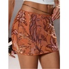 image:imageMAKEMECHIC Womens Floral Sequin Sparkly Mini Skirt Low Waist Bodycon Party Short SkirtsOrange