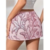 image:imageMAKEMECHIC Womens Floral Sequin Sparkly Mini Skirt Low Waist Bodycon Party Short SkirtsPink