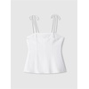 image:imageMAKEMECHIC Womens Sleeveless Cami Top Tie Shoulder Spaghetti Strap Backless Summer Y2K Crop TopsWhite