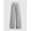 image:imageMakeMeChic Girls Camo Sweatpants Elastic Waist Wide Leg Baggy PantsGrey