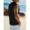 image:imageMakeMeChic Mens Summer Beach Tank Top Graphic Sleeveless Hawaiian Shirts Muscle Basic Top Vacation ShirtsBlack