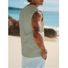 image:imageMakeMeChic Mens Summer Beach Tank Top Graphic Sleeveless Hawaiian Shirts Muscle Basic Top Vacation ShirtsGreen