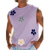 image:imageMakeMeChic Mens Summer Beach Tank Top Graphic Sleeveless Hawaiian Shirts Muscle Basic Top Vacation ShirtsPurple