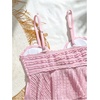 image:imageMakeMeChic Teen Girls 2 Piece Tankini Sets Metal Starfish Spaghetti Strap Summer Beach Modest SwimsuitPink