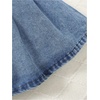 image:imageMakeMeChic Toddler Baby Girl 2 Piece Cute Outfits Long Sleeve Collared Denim Jacket and Pleated A Line Jean Skirt SetsBlue