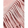 image:imageMakeMeChic Womens 2 Piece Summer Outfits Suede Fringe Sleeveless Cami Top and Shorts Cowgirl SetsPink