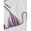 image:imageMakeMeChic Womens Bikini with Shorts Boyshort Bikini Set Halter Tie Backless Y2K Cute SwimsuitsPink and Brown