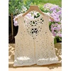 image:imageMakeMeChic Womens Boho Crochet Vest Tops Hollow Out Sleeveless Knit Beach Vacation TopsApricot