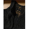 image:imageMakeMeChic Womens Boho Crochet Vest Tops Hollow Out Sleeveless Knit Beach Vacation TopsBlack