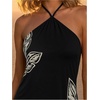 image:imageMakeMeChic Womens Boho Tropical Halter Mini Dress Tie Backless Summer Beach Vacation DressesBlack Floral