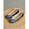 image:imageMakeMeChic Womens Bow Knot Polka Dots Ballet Flat Lace Mesh Beaded Closed Toe Summer Wedding ShoesBlack