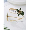 image:imageMakeMeChic Womens Bracelets Arm Cuff Upper Arm Flower Gold Bangles JewelryFlower Green