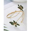 image:imageMakeMeChic Womens Bracelets Arm Cuff Upper Arm Flower Gold Bangles JewelryFlower Green