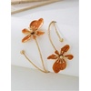 image:imageMakeMeChic Womens Bracelets Arm Cuff Upper Arm Flower Gold Bangles JewelryFlower Orange