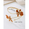 image:imageMakeMeChic Womens Bracelets Arm Cuff Upper Arm Flower Gold Bangles JewelryFlower Orange